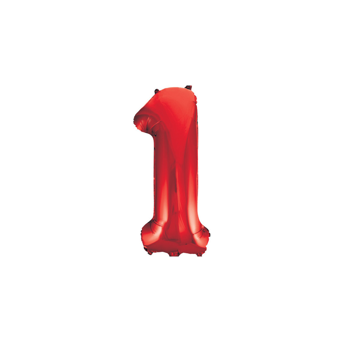 Red Giant Number Supershape Foil Balloons - Numbers 0 - 9 - Inflated