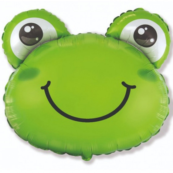 Frog SuperShape Foil Balloon - Inflated Frog SuperShape Foil Balloon - Inflated