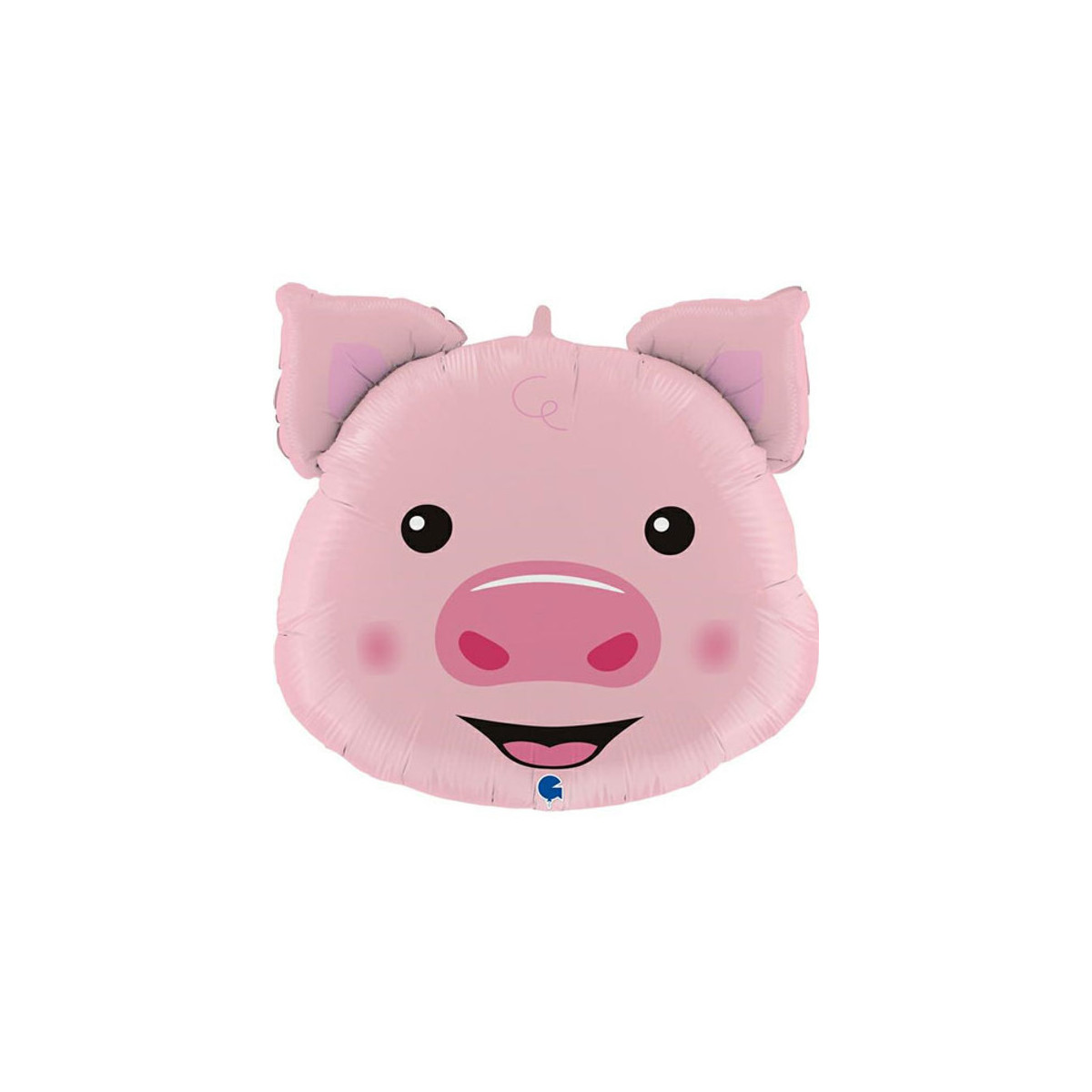 Pig Head SuperShape Foil Balloon - Inflated Pig Head SuperShape Foil Balloon - Inflated