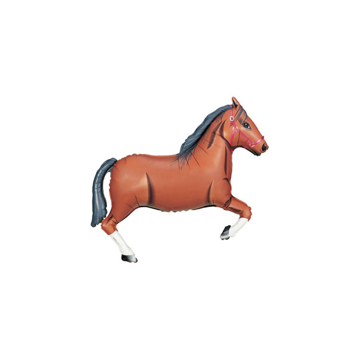 Dark Brown Horse SuperShape Foil Balloon - Inflated Dark Brown Horse SuperShape Foil Balloon - Inflated
