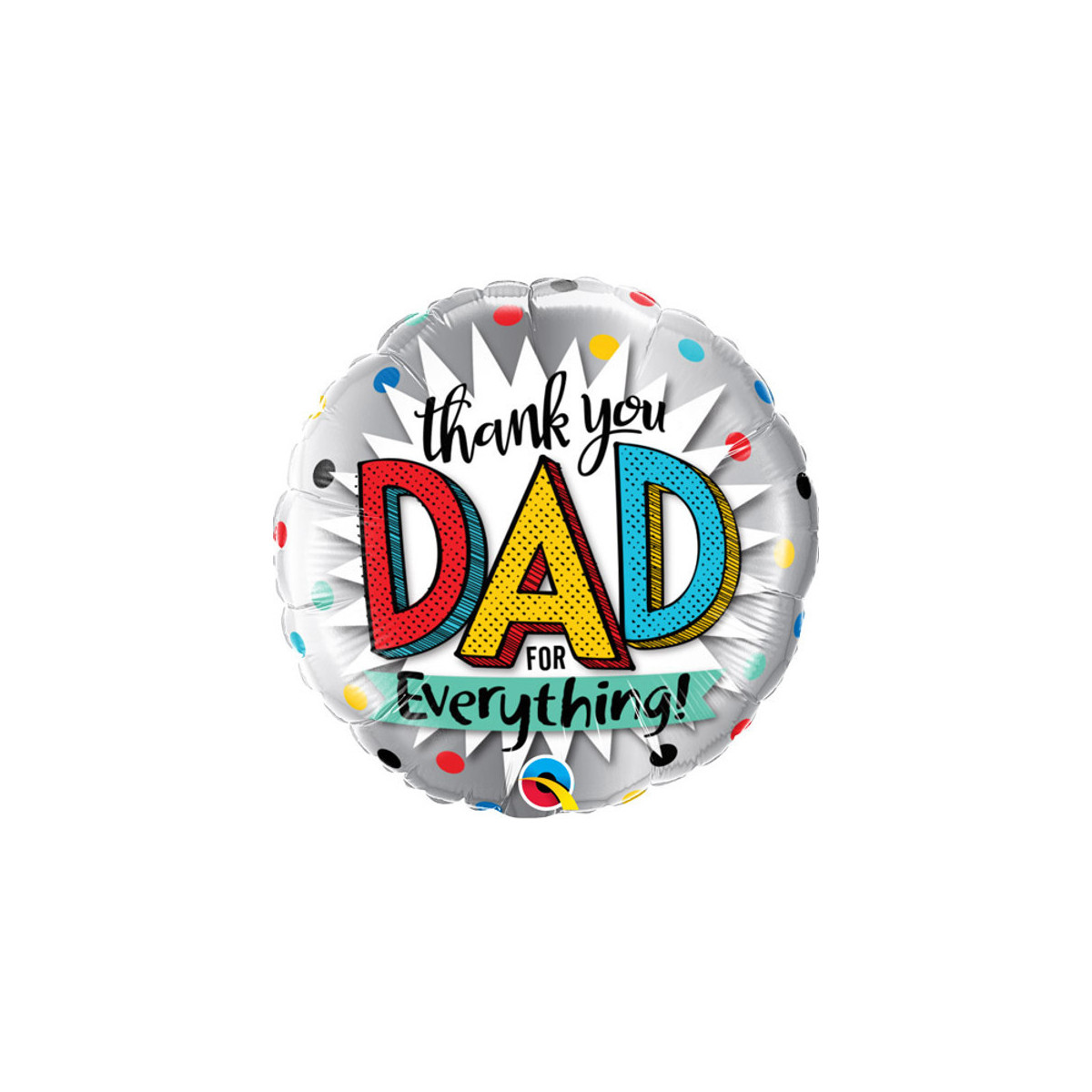 Thank You Dad Foil Balloon - Inflated Thank You Dad Foil Balloon - Inflated