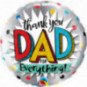 Thank You Dad Foil Balloon - Inflated Thank You Dad Foil Balloon - Inflated