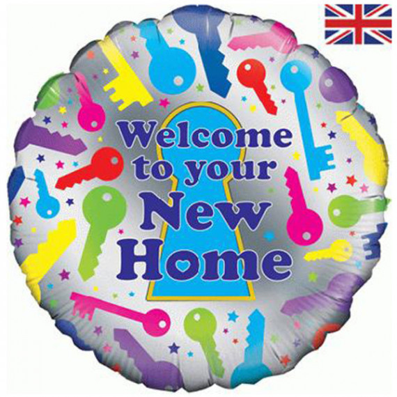Welcome To Your New Home Foil Balloon - Inflated Welcome To Your New Home Foil Balloon - Inflated
