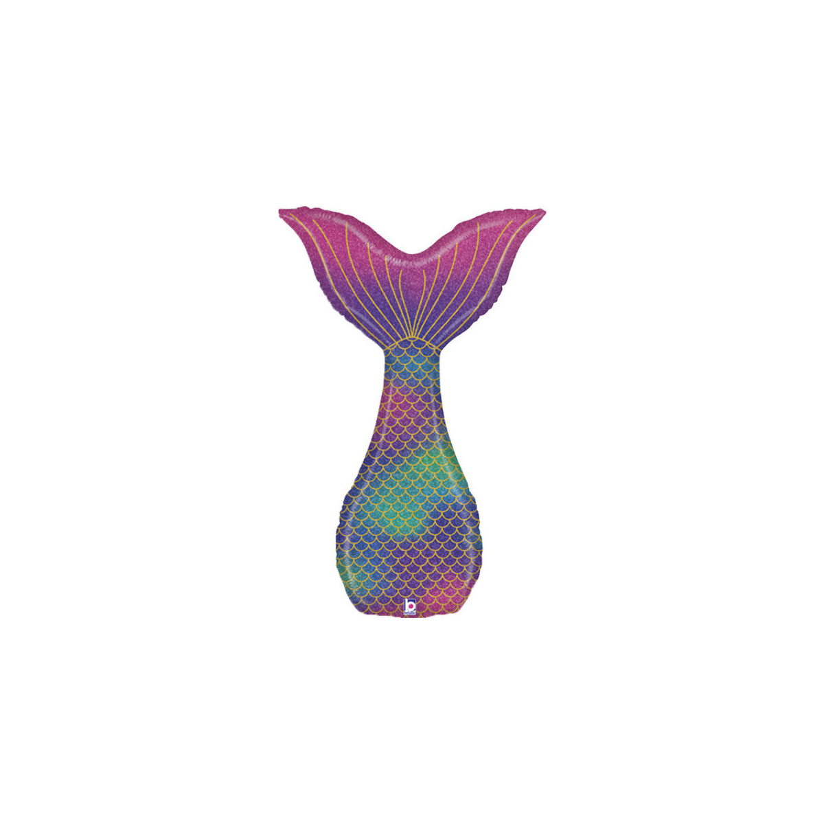 Mermaid Tail Supershape Foil Balloon - Inflated Mermaid Tail Supershape Foil Balloon - Inflated
