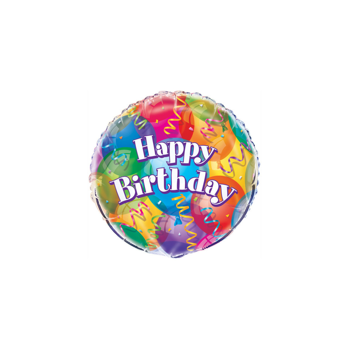 Brilliant Birthday Round Foil Balloon - Inflated