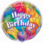Brilliant Birthday Round Foil Balloon - Inflated