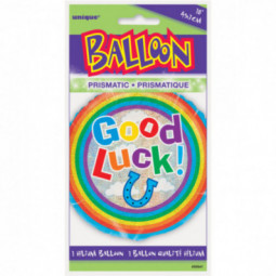 Good Luck Horse Shoe Foil Balloon - Inflated