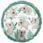 Koala Round Foil Balloon - Inflated