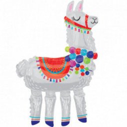 Llama Airwalker Foil Balloon - Inflated