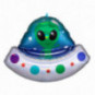 Alien Spaceship Supershape Foil Balloon - Inflated