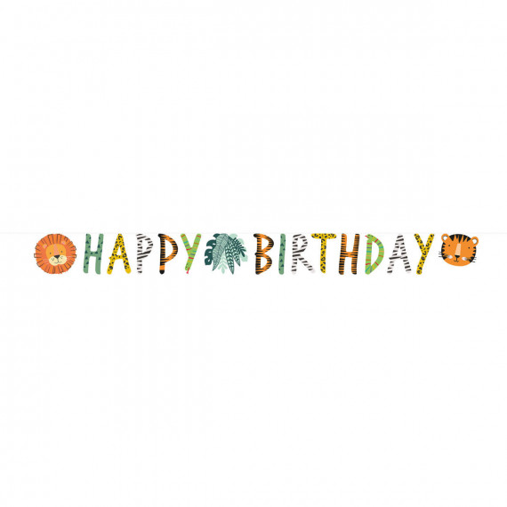 Get Wild Happy Birthday Banner Get Wild Happy Birthday Banner