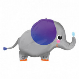 Elephant Supershape Foil Balloon - Inflated