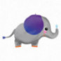 Elephant Supershape Foil Balloon - Inflated Elephant Supershape Foil Balloon - Inflated