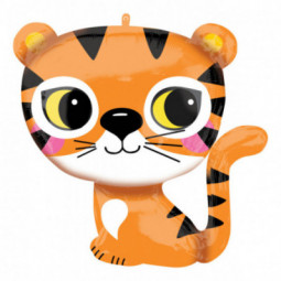 Tiger Supershape Foil Balloon - Inflated