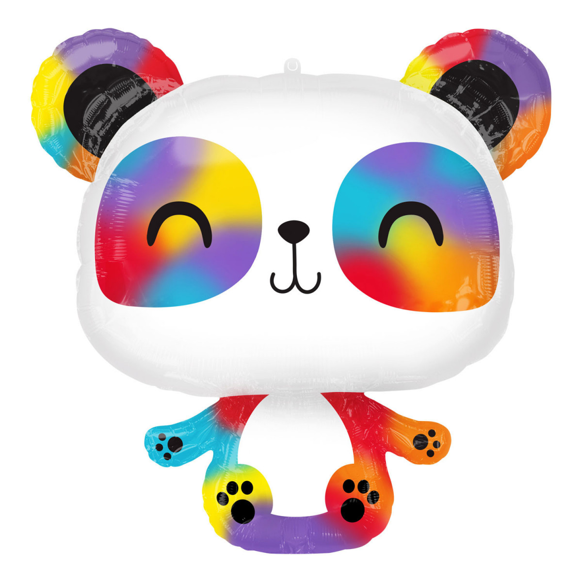 Rainbow Panda Supershape Foil Balloon - Inflated Rainbow Panda Supershape Foil Balloon - Inflated