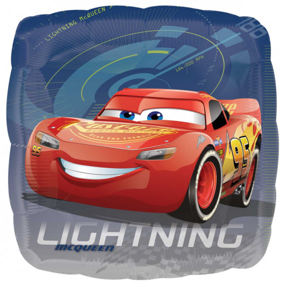 Cars 3 Square Foil Balloon - Inflated Cars 3 Square Foil Balloon - Inflated