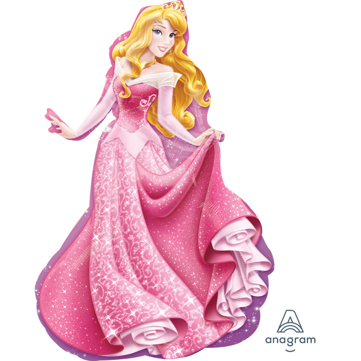 Sleeping Beauty Supershape Foil Balloon - Inflated Sleeping Beauty Supershape Foil Balloon - Inflated