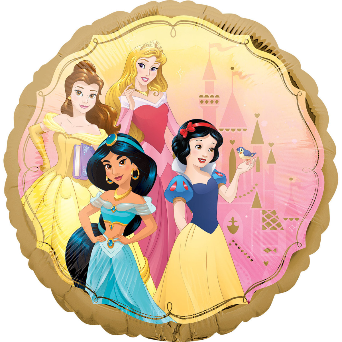 Disney Princess Round Foil Balloon - Inflated Disney Princess Round Foil Balloon - Inflated
