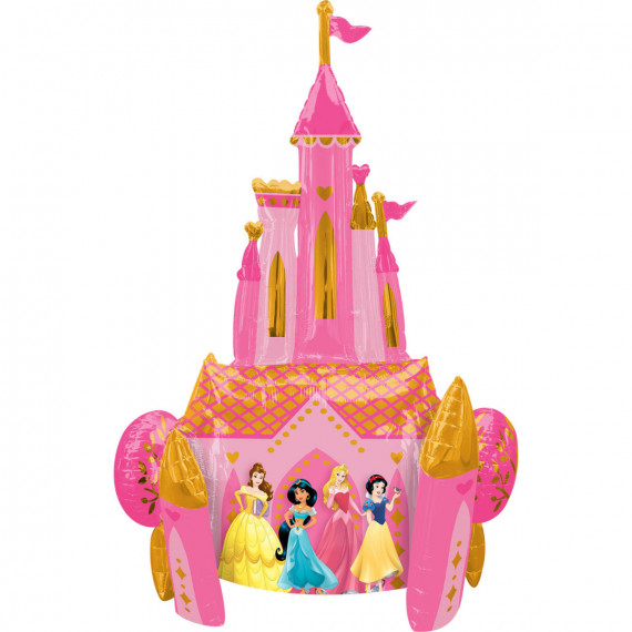 Disney Princess Castle Airwalker Foil Balloon - Inflated Disney Princess Castle Airwalker Foil Balloon - Inflated