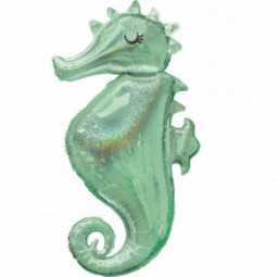 Seahorse Supershape Foil Balloon - Inflated