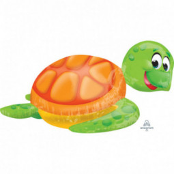 Turtle Supershape Foil Balloon - Inflated