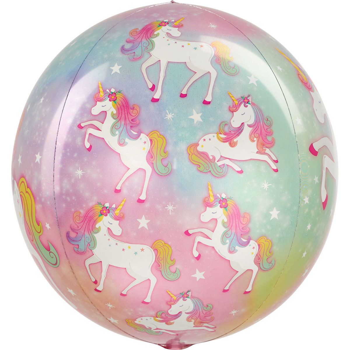 Enchanted Unicorn Orbz Balloon - Inflated