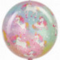 Enchanted Unicorn Orbz Balloon - Inflated