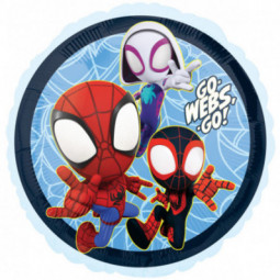 Spidey Round Foil Balloon - Inflated