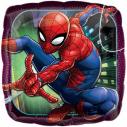 Spider-Man Square Foil Balloon - Inflated