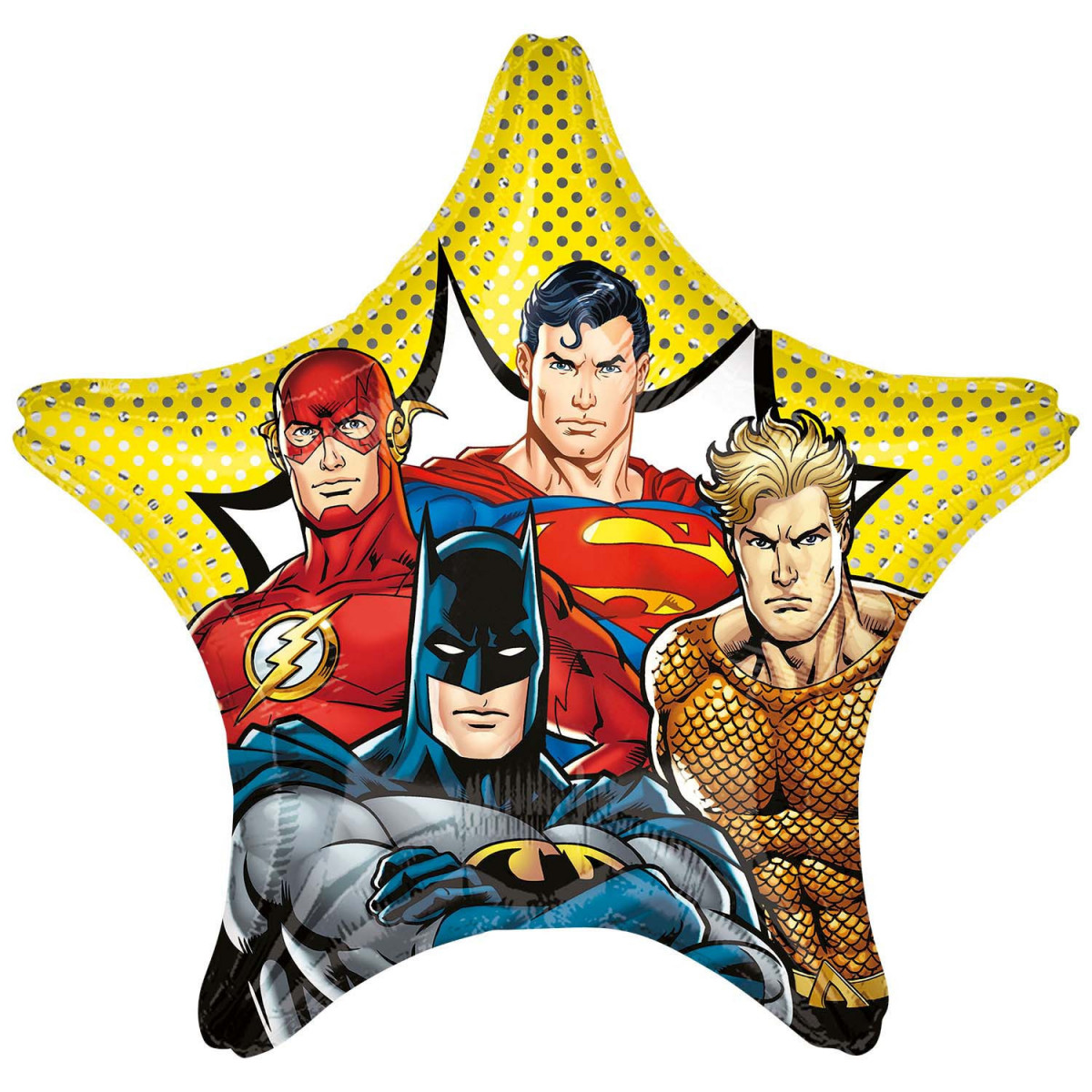 Justice League Supershape Foil Balloon - Inflated Justice League Supershape Foil Balloon - Inflated