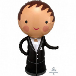 Groom Supershape Foil Balloon - Inflated