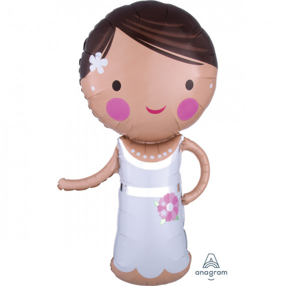 Bride Supershape Foil Balloon - Inflated Bride Supershape Foil Balloon - Inflated