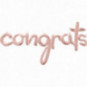 Rose Gold Congrats Air Filled Foil Balloon - Inflated Rose Gold Congrats Air Filled Foil Balloon - Inflated
