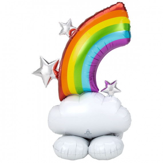 Rainbow Airloonz Foil Balloon - Inflated Rainbow Airloonz Foil Balloon - Inflated