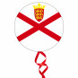 Jersey Flag Round Foil Balloon - Inflated