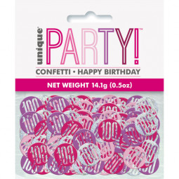 Pink 100th Birthday Confetti
