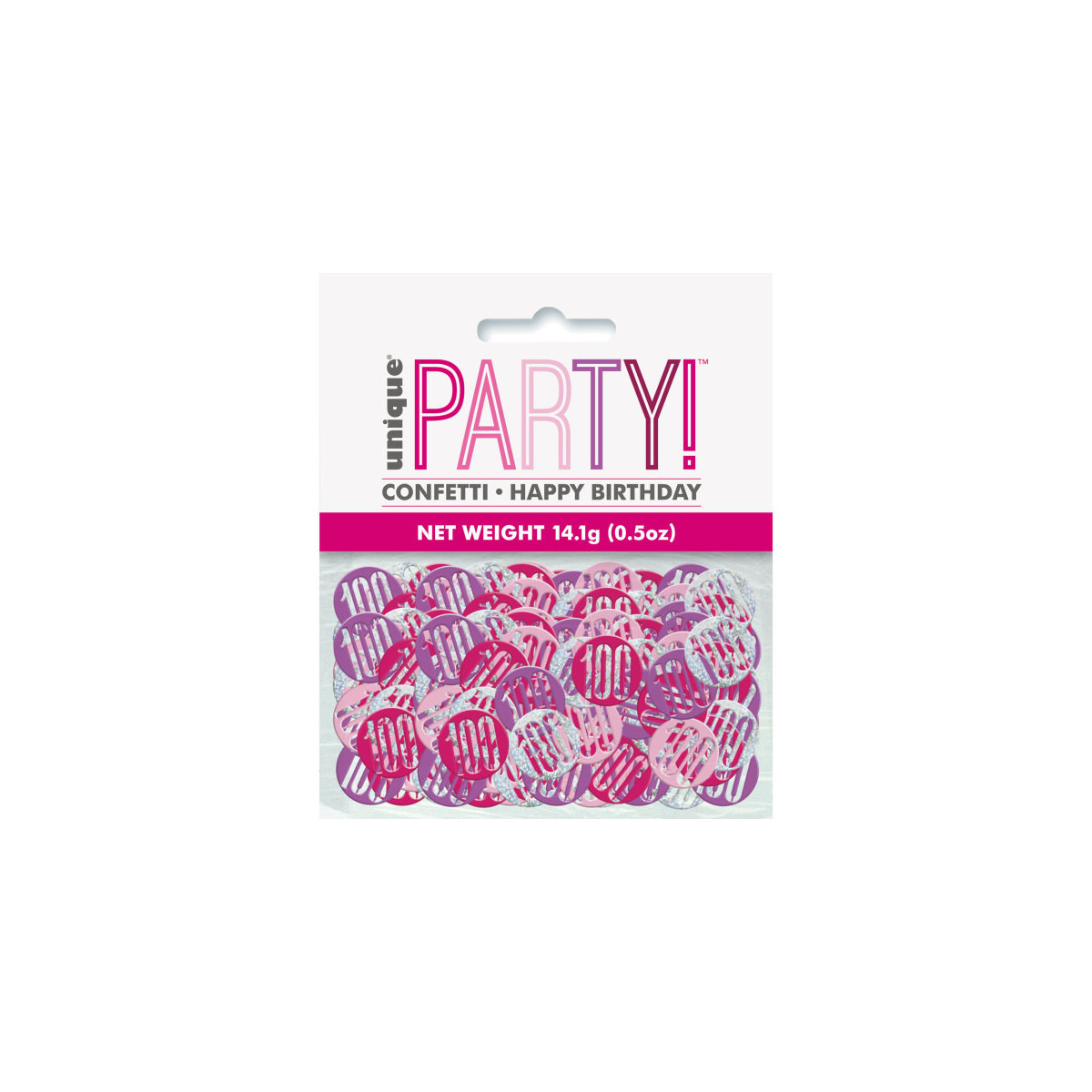 Pink 100th Birthday Confetti