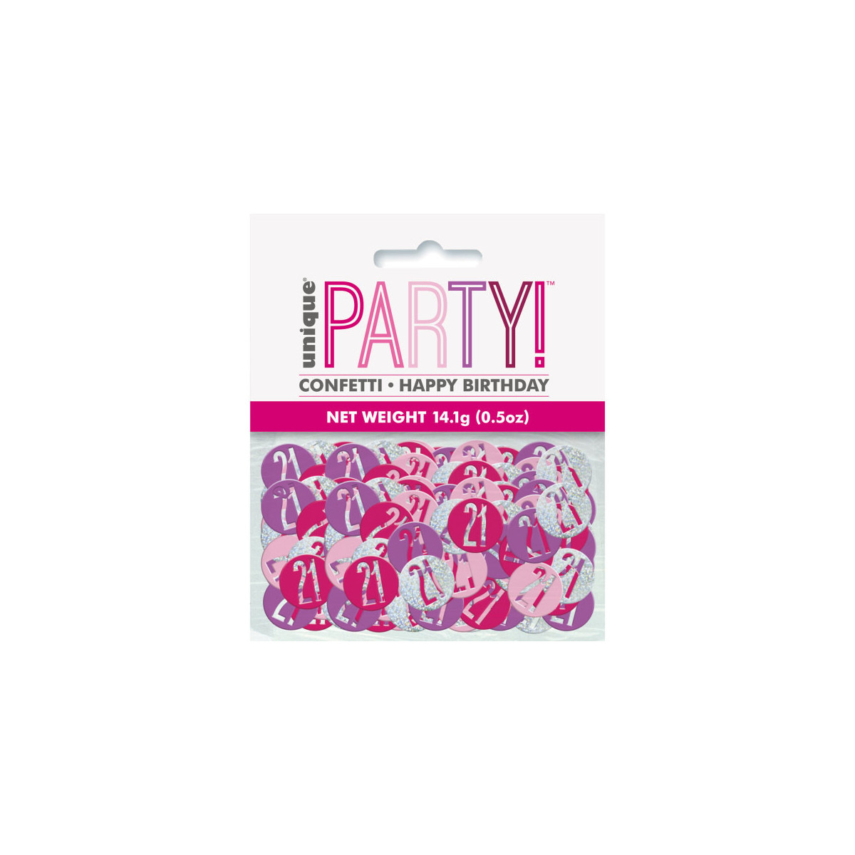 Pink 21st Birthday Confetti