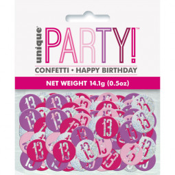 Pink 13th Birthday Confetti