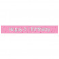 Pink Happy 3rd Birthday Foil Banner