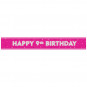 Pink Happy 9th Birthday Foil Banner