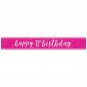 Pink Happy 11th Birthday Foil Banner