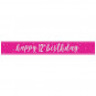 Pink Happy 12th Birthday Foil Banner