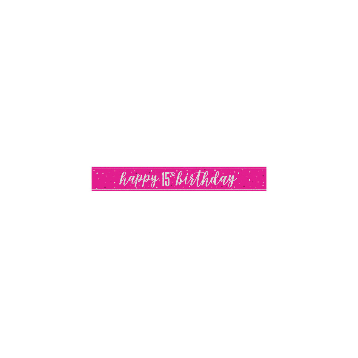 Pink Happy 15th Birthday Foil Banner