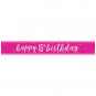 Pink Happy 15th Birthday Foil Banner
