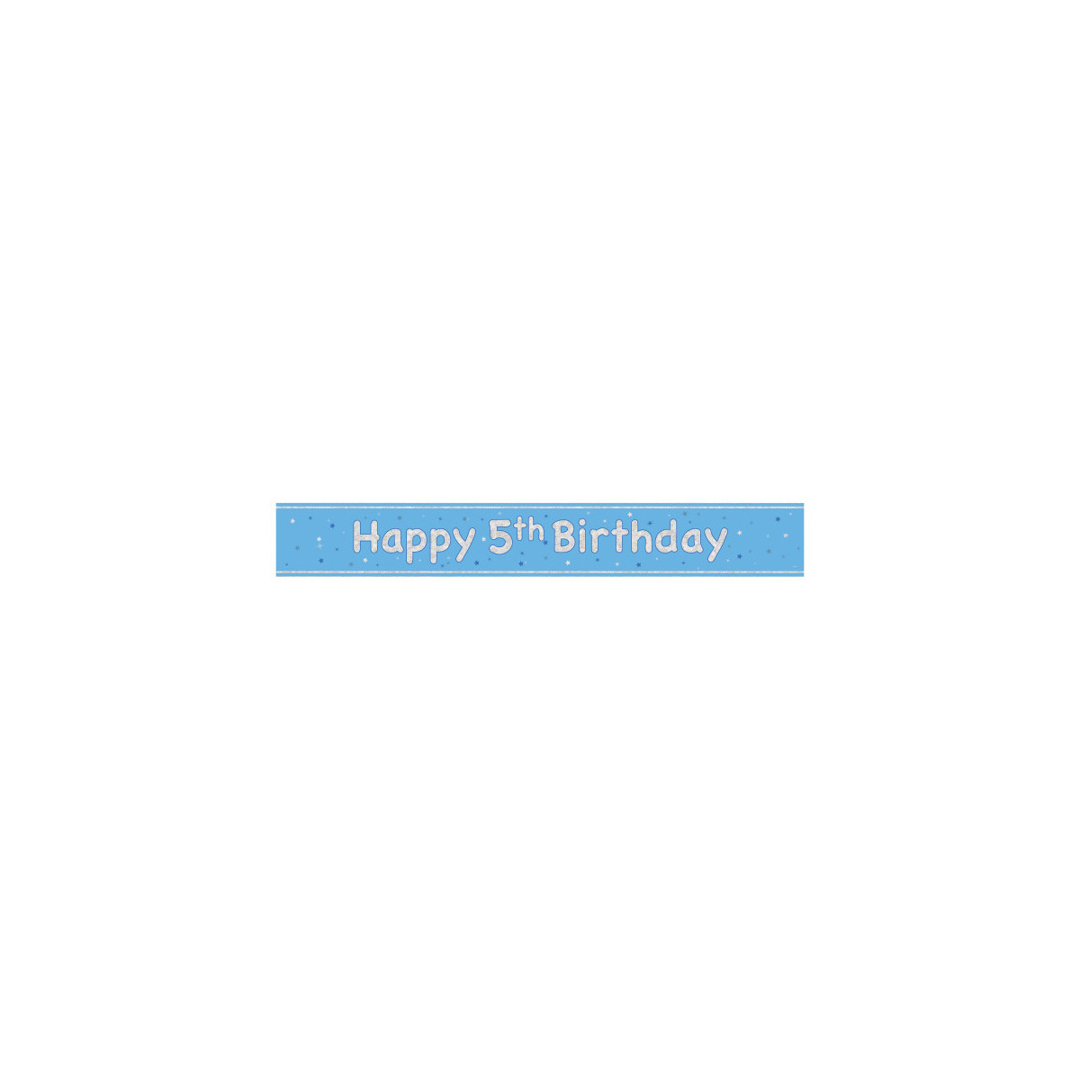Blue Happy 5th Birthday Foil Banner