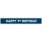 Blue Happy 7th Birthday Foil Banner