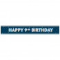 Blue Happy 9th Birthday Foil Banner