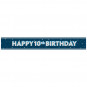 Blue Happy 10th Birthday Foil Banner