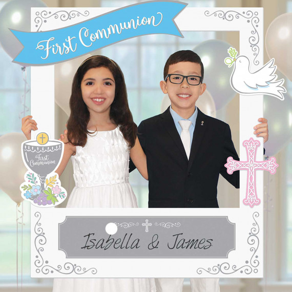 1st Communion Photo Frame - Customize for Selfies
